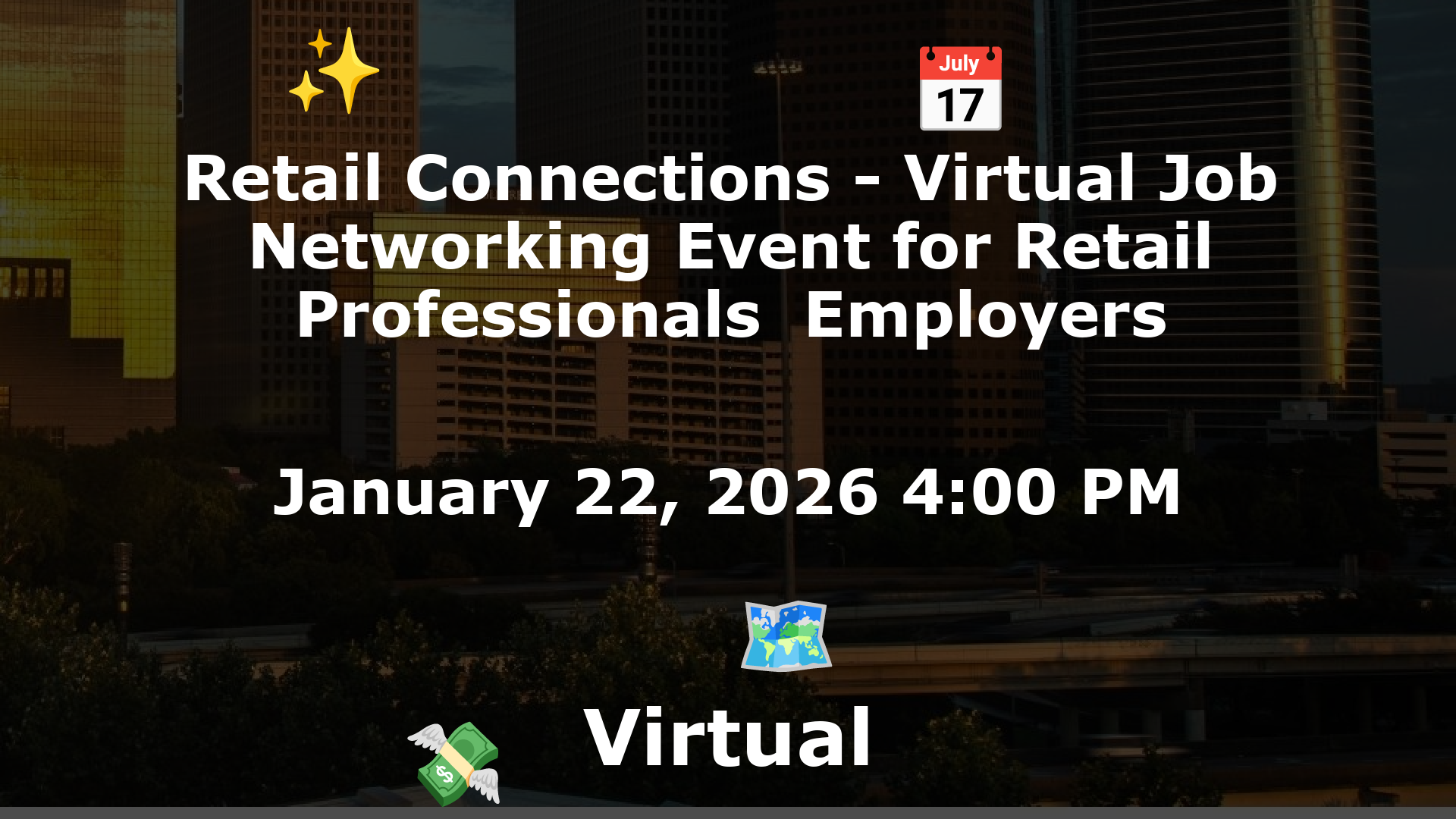 Retail Connections - Virtual Job  Networking Event for Retail Professionals  Employers event image
